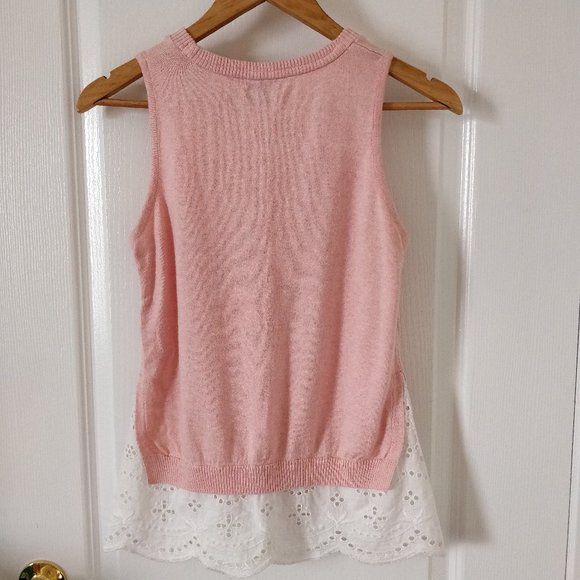 TOPSHOP Layered Knit Top Sz 4 - Picture 4 of 7
